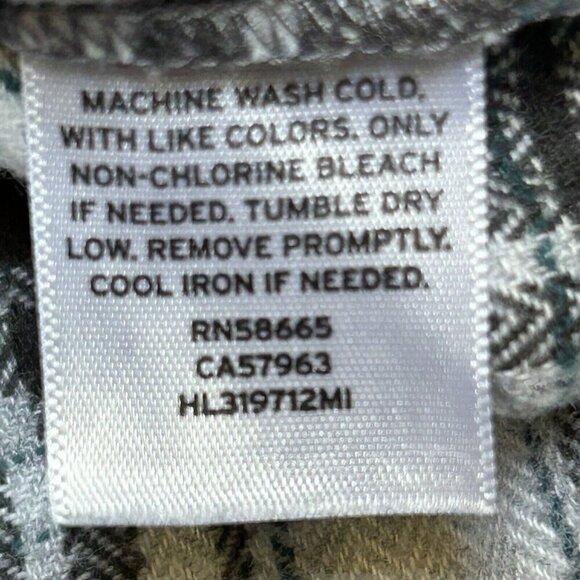 Treasure & Bond Shirt Womens Large Flannel Tunic Top Button Up Boyfriend Grunge - Picture 4 of 8